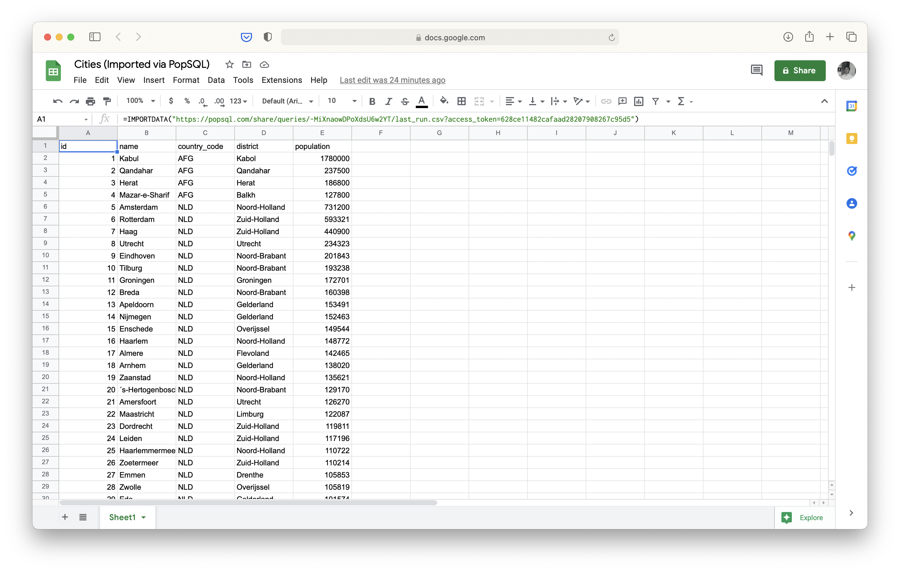 Google Sheets